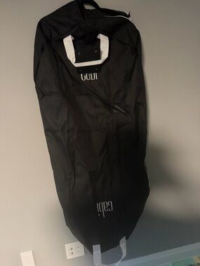 Black Garment Bags with White Handles; Full Side Zip. NEW. 6 in total. Price/bag